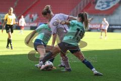 2. Bundesliga Frauen - Saison 2025/26 - FC Ingolstadt 04 Frauen - SC Sand - Theresa Keitel (Nr.7 - FC Ingolstadt Frauen I) - Rotzinger Anne grün SC Sand  - Foto: Meyer Jürgen