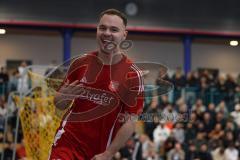 Lotto Bayern Hallencup - Saison 2024/25 - Türk SV Ingolstadt - TSV Rosenheim - Nikita Müller rot Türkisch schiesst ein Tor - jubel — Marian Murariu Torwart Rosenheim - Foto: Meyer Jürgen