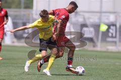 * Testspiel - Saison 2025/26 - FC Ingolstadt 04 - SpVgg Bayreuth - Marcel Costly (Nr.22 - FC Ingolstadt 04) - Dennis Lippert (Nr.3 - SpVgg Bayreuth) - Foto: Meyer Jürgen