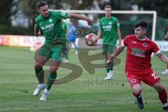 Landesliga - Saison 2024/25 - SV Manching - FSV Pfaffenhofen - Marcel Posselt (Nr.19 - SV Manching) - Hegl Simon rot Pfaffenhofen - Foto: Meyer Jürgen