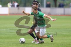 Bezirksliga - Saison 2024/25 - Hugu da Silva Lopes (Nr.6 - FC Fatih)  - Levin Egredzija (Nr.15 - FC Gerolfing) - Foto: Meyer Jürgen