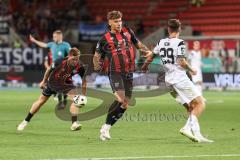 3. Liga; FC Ingolstadt 04 - SV Waldhof Mannheim; Tim Heike (9, FCI) Fein Adrian (29 SVWM) Sebastian Grönning (11, FCI)