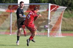 Kreisklasse - Saison 2023/2024 -SV Zuchering - SV Oberstimm - Christian Motz schwarz Oberstimm - Philip Delanowski rot Zuchering - Foto: Meyer Jürgen