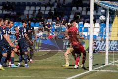 3. Liga - Saison 2025/26 - TSG Hoffenheim II - FC Ingolstadt 04  - Marcel Costly (Nr.22 - FCI) mit dem 0:3 Führungstreffer - jubel - Georgios Antzoulas (Nr.6 - FCI) - Torwart Lukas Blöndal Petersson (Nr.1 - TSG Hoffenheim II) - XXXXX - Foto: Meyer Jürgen