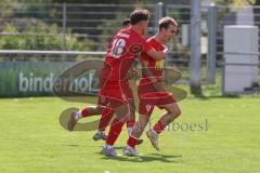 Kreisliga - Saison 2025/26- TSV Kösching - FC Mindelstetten - Der 1:0 Führungstreffer durch Sebastian Schneeberger rot Kösching - jubel - Foto: Meyer Jürgen