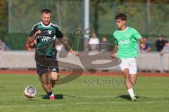 Bezirksliga - Saison 2025/26 - FC Fatih Ingolstadt - TSV Gaimersheim - Thomas Schreiner (Nr.10 - TSV Gaimersheim) - Emre Berk grün Fatih - Foto: Meyer Jürgen