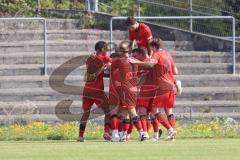 Bayernliga Nord - Saison 2024/25 - FC Ingolstadt 04 II - ASV Neumarkt - Der 0:1 Führungstreffer durch Misetic Marlon rot Neumarkt - jubel  - XXXXX - Foto: Meyer Jürgen