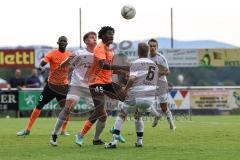 Toto-Pokal; SV Hutthurm - FC Ingolstadt 04; Zweikampf Kampf um den Ball im Strafraum Michael Udebuluzor (44, FCI) Daouda Beleme (9, FCI)