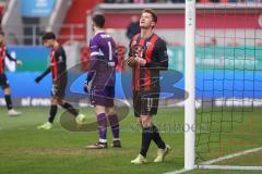 3. Liga; FC Ingolstadt 04 - VfB Stuttgart II; Torchance verpasst #ärgert sich Sebastian Grönning (11, FCI) Torwart Seimen Dennis (1 VFB)