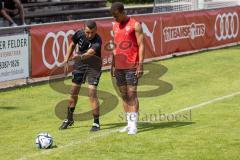 3. Liga; FC Ingolstadt 04 - Trainingslager, Allgäu, Cheftrainer Michael Köllner (FCI) Marcel Costly (22, FCI)