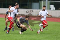 Bezirksliga - Saison 2024/25 - Dardan Berisha weiss Fatih links - Moritz Haile grau Feldmoching -  Foto: Meyer Jürgen