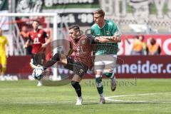 3. Liga; FC Ingolstadt 04 - VfB Lübeck; Pascal Testroet (37, FCI) Löhden Jannik (30 VfB)