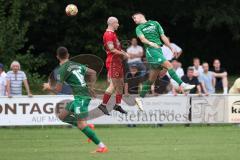 Landesliga - Saison 2024/25 - SV Manching - FSV Pfaffenhofen - Fabian Neumayer (Nr.9 - SV Manching) - Sebastian Waas rot Pfaffenhofen - Foto: Meyer Jürgen