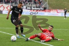 3. Liga; FSV Zwickau - FC Ingolstadt 04; Marcel Costly (22, FCI) Zweikampf Kampf um den Ball