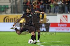 3. Liga; TSV Havelse - FC Ingolstadt 04; Freistoß Tor Jubel Treffer 2:1 Anschluß Max Besuschkow (17, FCI) Yann Sturm (7, FCI)