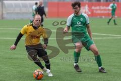 AUDI Amateuercup - Saison 2024/25 - TSV Lichtenau - FC Geisenfeld - Steven Spieß gelb Lichtenau - Johannes Götz grün Geisenfeld - Foto: Meyer Jürgen