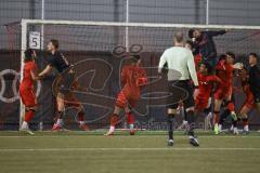 *** Bayernliga Nord - Saison 2025/26 - FC Ingolstadt 04 II - ASV Neumarkt - Davide Sekulovic (Nr.33 - FC Ingolstadt II) - Elias Decker schwarz FCI - Foto: Meyer Jürgen