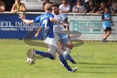 Kreisklasse - Saison 2024/25- TSV Großmehring - SV Oberstimm - Dominic Schüren blau Großmehring - Butrint Iberdemaj weiss Oberstimm - Foto: Meyer Jürgen