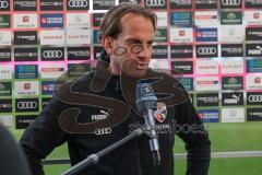 3.Liga - Saison 2022/2023 - FC Ingolstadt 04 -  SV Meppen - Cheftrainer Rüdiger Rehm (FCI) im Interview mit dem BR - Foto: Meyer Jürgen