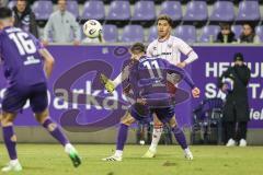 3. Liga; Erzgebirge Aue - FC Ingolstadt 04; Yann Sturm (7, FCI) Uhlmann Eric (11 Aue)