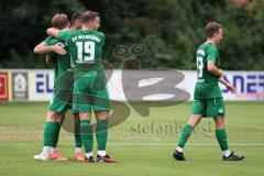 Landesliga - Saison 2024/25 - SV Manching - FSV Pfaffenhofen - Der 2:1 Führungstreffer durch Cedric Sengl (Nr.16 - SV Manching) - jubel  - Foto: Meyer Jürgen