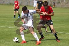 A-Junioren - DFB Pokal  - Saison 2024/25 - A-Junioren - FC Ingolstadt 04 - Hannover 96 - Drakulic Ognjen weiss FCI - Karaqi Luis rot Hannover - Foto: Meyer Jürgen