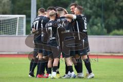 Bezirksliga - Saison 2022/2023 -FC Fatih Ingolstadt - SVN München - Roin Koblianidze schwarz Fatih trifft zum 1:0 Führungstreffer - Jubel - Foto: Meyer Jürgen