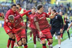 3. Liga; Alemannia Aachen - FC Ingolstadt 04; Dennis Kaygin (10, FCI) Tor Jubel Treffer 0:1 Siegtreffer, Yann Sturm (7, FCI) Fredrik Carlsen (8, FCI) Marcel Costly (22, FCI)
