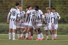 Bayernliga Nord - Saison 2026/27 - FC Ingolstadt 04 II - SV Fortuna Regensburg - Der 1:0 Führungstreffer durch Manuel Distl weiss FCI - jubel - XXXXX -  Foto: Meyer Jürgen