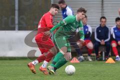 Kreisklasse - Saison 2025/26- TSV Pförring - SV Karlshuld-  - Simon Böck rot Pförring - Tobias Walter grün Karlshuld - Foto: Meyer Jürgen