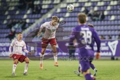 3. Liga; Erzgebirge Aue - FC Ingolstadt 04; Max Plath (14 FCI) Kopfball Gustav Christensen (24, FCI)