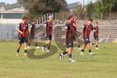 *** A-Junioren Bundesliga  - Saison 2025/26 - A-Junioren - FC Ingolstadt 04 - 1. FC Nürnberg - Der 0:2 Führungstreffer durch Theinhard Johannes weiss Nürnberg - jubel  - Enttäuschte Gesichter - Foto: Meyer Jürgen