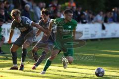 Totopokal- Saison 2023/2024 - SV Manching  - VFB Eichstätt - Sebastian Graßl (Nr.10 - SV Manching) - Herger Elias grau #11 Eichstätt - Foto: Meyer Jürgen