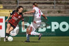 DFB—Pokal 1. Hauptrunde -  Saison 2026/27  - FC Ingolstadt 04 Frauen - 1. FSV Mainz 05 - Stefanie Reischmann (Nr.24 - FCI Frauen) - Berg Johanna weiss Mainz - Foto: Meyer Jürgen