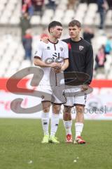 3. Liga; Rot-Weiss Essen - FC Ingolstadt 04; Spiel ist aus Niederlage, hängende Köpfe 2:0 Felix Keidel (43, FCI) Niclas Dühring (18, FCI) nach dem Spiel