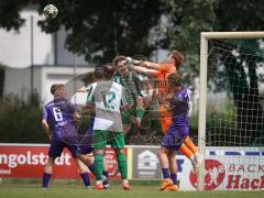 Landesliga - Freundschaftsspiel - Saison 2026/27 - SV Manching - TSV Karteth-Lappersdorf - Peter Sebastian TW Kareth - Lappersdorf  - Dominik Juric (Nr.18 - SV Manching) - Foto: Meyer Jürgen