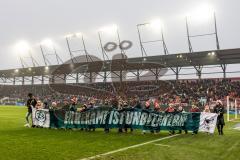 3. Liga; FC Ingolstadt 04 - TSV 1860 München; EhrenamtEhrung Banner Kinder