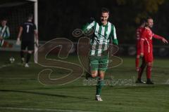 Landesliga - Saison 2025/26 - SV Manching - TSV Hollenbach - Der 1:0 Treffer durch Sebastian Graßl (Nr.10 - SV Manching) - jubel - Fabian  Neumayer (Nr.9 - SV Manching) - XXXXX - Foto: Meyer Jürgen