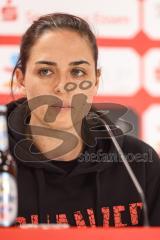 3. Liga; Rot-Weiss Essen - FC Ingolstadt 04; Interview Pressekonferenz Cheftrainerin Sabrina Wittmann (FCI) Niederlage nach dem Spiel 2:0