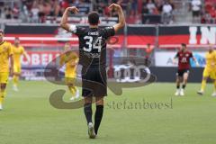 3.Liga - Saison 2023/2024 - FC Ingolstadt 04 -  1. FC Saarbrücken - Lukas Fröde (Nr.34 - FCI) - Foto: Meyer Jürgen