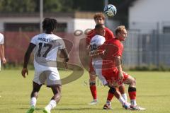 Bayernliga Nord - Saison 2024/25 - FC Ingolstadt 04 II - ASV Neumarkt - Micah Ham (Nr.25 - FCI U21) - Schoen Leon rot Neumarkt - Foto: Meyer Jürgen