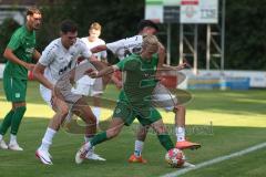 Testspiel - Saison 2025/26 - SV Manching - TSV Gaimersheim - Philipp Stipic (Nr.6 - TSV Gaimersheim) - Nico Daffner (Nr.14 - SV Manching) - Eron Dervisi (Nr.27 - TSV Gaimersheim) - Foto: Meyer Jürgen