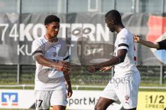 3. Liga; FC Ingolstadt 04 - Trainingslager, Testspiel, FC Kottern; Tor Jubel Treffer Daouda Beleme (9, FCI) mit David Udogu (47, FCI)