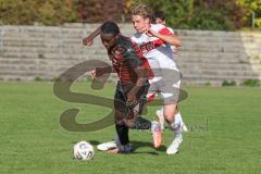 A-Junioren Bundesliga -  Saison 2026/27 - FC Ingolstadt 04 - VFB Stuttgart - Apemegno Blom rot FCI - Neunhoeffer Felix weiss Stuttgart -  Foto: Meyer Jürgen