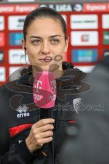 3. Liga; FC Ingolstadt 04 - 1. FC Saarbrücken; vor dem Spiel Interview Cheftrainerin Sabrina Wittmann (FCI)