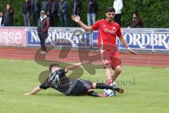 Kreisliga - Saison 2025/26- TSV Ingolstadt Nord - Türk SV Ingolstadt - Hakan Tural schwarz Ing Nord - Umut Yürükal rot Türkisch - Foto: Meyer Jürgen