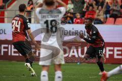 3. Liga - Saison 2026/27 - FC Ingolstadt 04 - SV Wehen Wiesbaden - Obed Ugondu (Nr.17 - FCI) mit dem 2:2 Ausgleichstreffer - jubel - XXXXX - Foto: Meyer Jürgen
