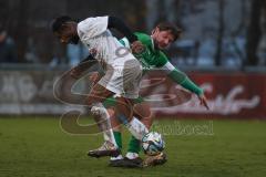 Bezirksliga - Saison 2025/26 - FC Gerolfing - DJK München - Jorame Zitotooembo weiss München - Phillipp Haunschild (Nr.12 - FC Gerolfing) - Foto: Meyer Jürgen