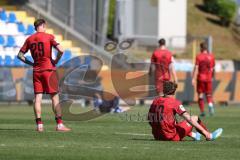 3. Liga - Saison 2025/26 - TSG Hoffenheim II - FC Ingolstadt 04  - Das Spiel ist vorbei - Julian Kügel (Nr.29 - FCI) - Dennis Kaygin (Nr.10 - FCI)  - XXXXX - Foto: Meyer Jürgen