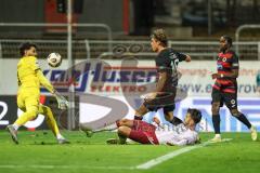 3. Liga; FC Viktoria Köln - FC Ingolstadt 04; Torchance verpasst Fredrik Carlsen (8, FCI) Torwart Dudu (1 VK) Kloss Tim (18 VK) Ronstadt Frank (34 VK)